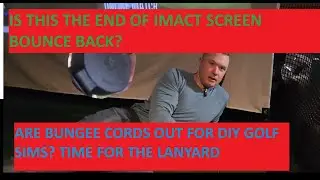 End of the impact screen bounce back in the small DIY golf simulator?