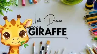 LETS DRAW CARTOON 🦒GIRAFFE | Relax, Enjoy & GroW