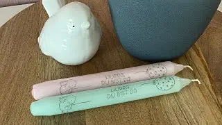 Kerzen bestempeln | Wasserschiebefolie | DanisKreativwelt