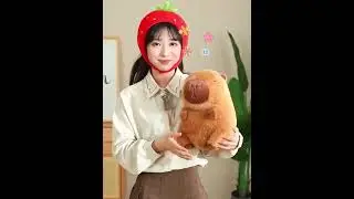 Strawberry Hat Capybara Plush Toy