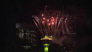 2021 New Year's Eve Fireworks in Calgary, Alberta, Canada