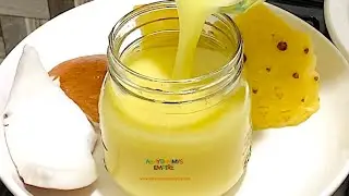 PINEAPPLE COCONUT JUICE WITHOUT USING JUICER