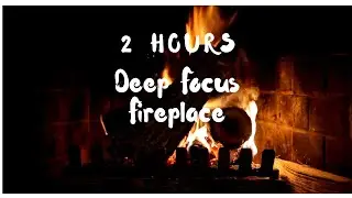 Cozy Fireplace with Slow Blues Piano (2 HOURS) ☕ Study, Work, Relax & Focus