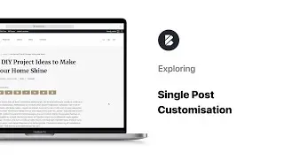 Single Post Customisation Options | Blocksy Customisation