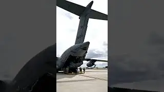 C-17 Globemaster III Loading a Black Hawk Helicopter #Military #USAF #AirForce #C17