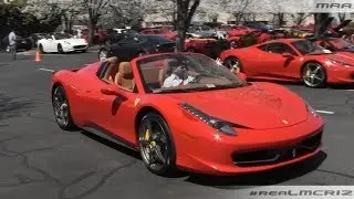 Ferrari F430 - 360 CS - 458 Spider and MORE Leaving Car Show