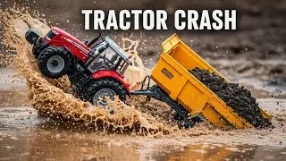 🚜 Радиоуправляемый Трактор и Грузовик в Грязи! 🚚 Строительная Техника и Игрушки