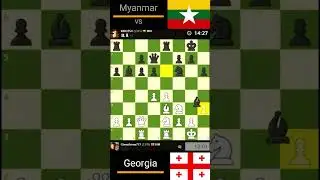 Played aggressively, lost two pieces and surrendered, Myanmar VS Georgia