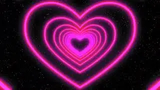 Bright Pink Heart Tunnel Background