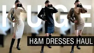 HUGE FALL DRESSES H&M TRY ON HAUL 2020 *new in fall/autumn