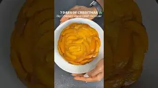 Рецепт перевернутого пирога с персиками в коньяке | Простой рождественский десерт 🍑 #простыерецеп...