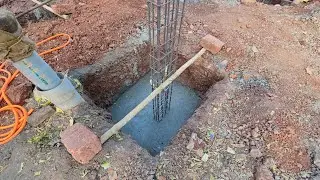 Concreting of RCC Footing M20 Grade foundation 