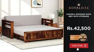 Royaloak | Ashoka Wooden Sofa Bed with Storage