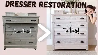 Beautiful Before and After Dresser Restoration With A Coastal Twist | Furniturer Flip
