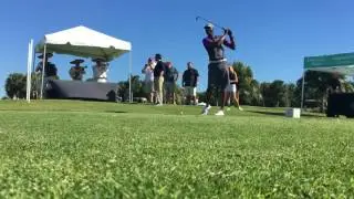 Having fun at the Ray Allen Celebrity golf Tournament with NFL Brian Travis and NBA Rudy Johnson