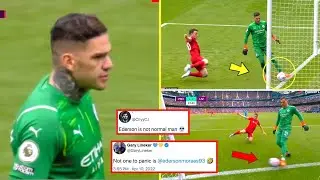 Fans Reaction to Ederson's Crazy Moment Passing the Ball Calmly On His Own Goal Line