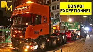 SCANIA V8 Heavy haulage transport 🚧⚠️LIEBHERR R954C  90 tons high reach demolition excavator