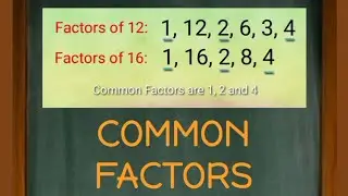 What are Common Factors in Math? | Quick Math Definition Explained in 30 Seconds | MATHalino123