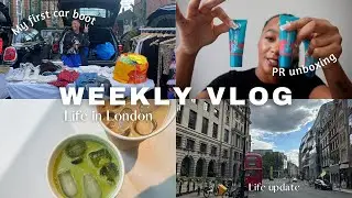 LONDON VLOG | My first carboot experience, PR haul, weekly food shop, intermittent fasting update