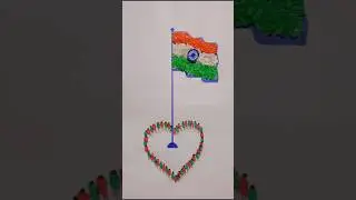 &hearts;️🇮🇳 Indian flag Drawing with Rice 🍚🇮🇳&hearts;️One Like To Our National Flag 🇮🇳🙏#piu #art