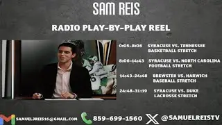 Radio Play-By-Play Reel (Basketball, Football, Baseball & Lacrosse)