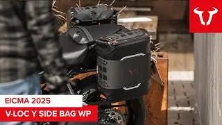NUEVO SOPORTE V-LOC Y BOLSAS SIDE BAG WP - EICMA 2025 CON @KiraMoto