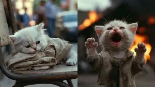 🔥 Kitten Ka Ghar Jal Gaya 😭 | Emotional & Heart Touching AI Kitten Story | Bachpan Toons Amu