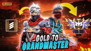 Push to 999 Stars 😉Day - 17 ⚡ Gold to Grandmaster Push 🤯Free Fire Rank Push #freefire #live