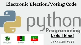 Voting system in python | Election program code in python urdu hindi tutorial