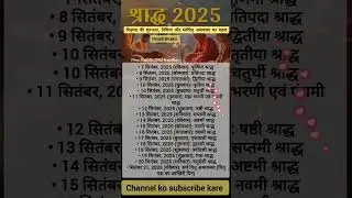 Pitru Paksha 2025 Kab start and End .All detail .shradh 2025 #today #shradha