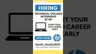 HP Internship 2025 | College Intern &ndash; Technical | Full-Time in Bengaluru | #applynow #jobalert#jobs