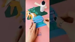 Assembling the Cat on Books box card file - Furrow and Feather SVG