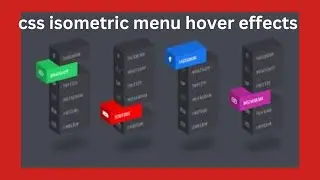 css isometric menu hover effects