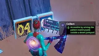 Fortbyte #28 - Accessible by Solving Pattern Match Puzzle Outside a Desert Junkyard Guide - Fortnite