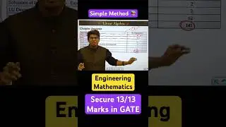 Simple Method to Get 13/13 Marks in GATE from Mathematics #gate #maths  #last45days