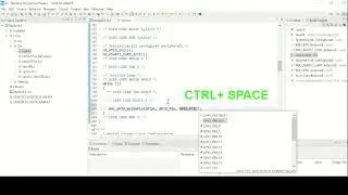how to use AUTO COMPLETE in STM32CubeIDE ,STM32,STM32CubeMX, TRPT channel