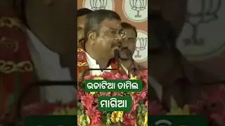 dharmendra pradhan targets kartik pandian bjd #elections2024 #bjp