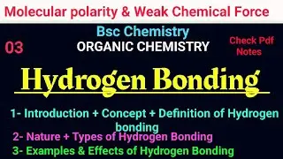 Hydrogen Bonding- Intermolecular & Intramolecular #bscchemistry #hydrogenbonding @itschemistrytime