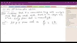 ISI 2015 JRF MATHEMATICS SOLUTIONS