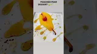 POACHED PEAR DESSERT Water, sugar, ginger, brown sugar, peppercorns, agave, lemon zest #studentchef
