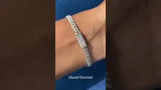 Fully Iced Out 6MM Moissanite Cuban Bracelet.💎#bracelet #braceletoftheday #braceletlover #moissanite