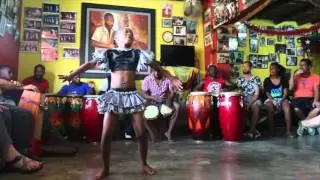Ballumbrosio Family, Chincha, Peru. Afro-Peru. Girl showing how it is done