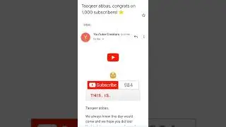 how YouTube congrats on 1k subscribers #1k #1ksubscribers #1kcreator #1millionviews #1million#tricks