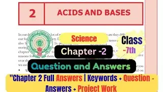 AP SSC | Class- 7 | Science | Chapter -2 Acids and Bases | Question and Answers | Andhra SSC Board |
