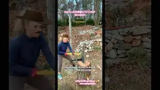 Day 4 #offgrid learning #choppingwood in #virginia on TikTok Live! 😁✨