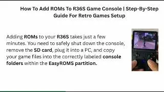 How to Add ROMs to R36S Game Console | Step-by-Step Guide for Retro Games Setup