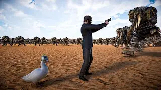 JOHN WICK RESCUE a DUCK From 1 MILLION TROLLS - Ultimate Epic Battle Simulator 2