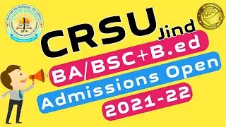 CRSU Jind Admission Updates 2021 l CRSU Jind UG and PG Admission 2021-22 l SkJobAlert