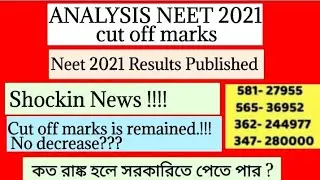 NEET 2021 RESULTS PUBLISHED. / NEET 2021 CUT OFF MARKS REMAIN AS 2020??😔🥺 #neet ,#NEET2021