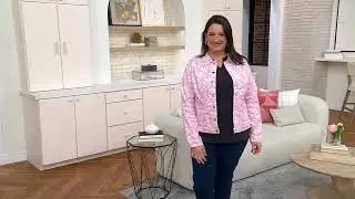 Quacker Factory Floralicious Snap Front Jacket on QVC